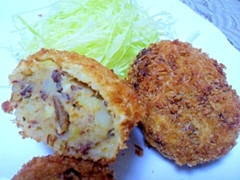 残ったどて焼きで♪すじこんコロッケ